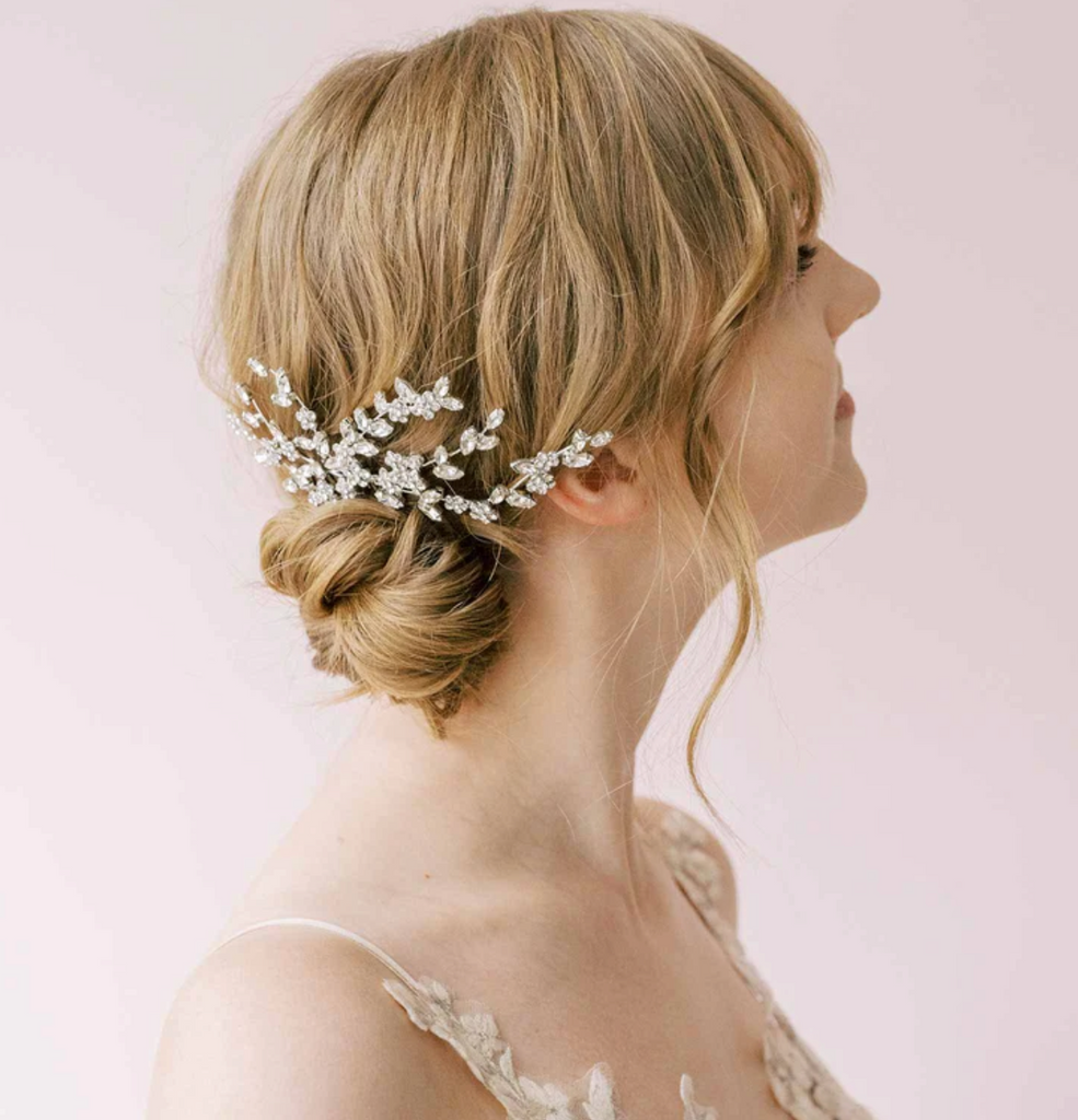 Crystal tendrils hair comb