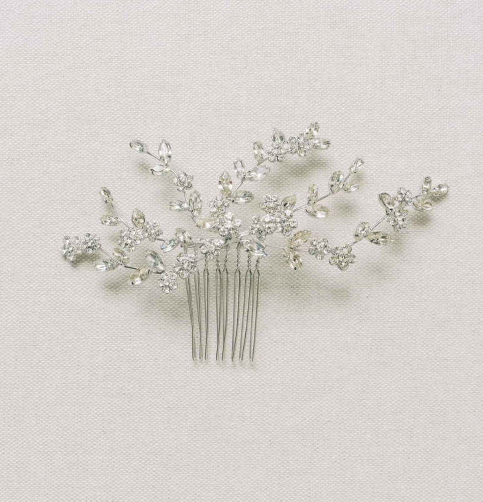 Crystal tendrils hair comb